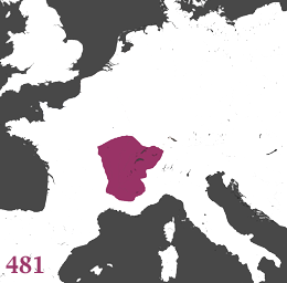 Kingdom of the Burgundians / Burgundy in 481, the accession of Clovis
