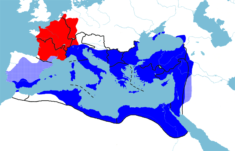 Mediterranean Empires Byzantine Frankish 561 Justinian Clothar