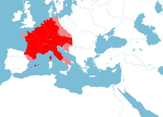 Frnakish Charlemagne Empire 812